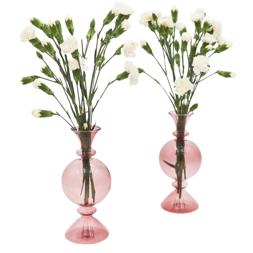 Vase boule de fleurs de cerisier rose (lot de 2)