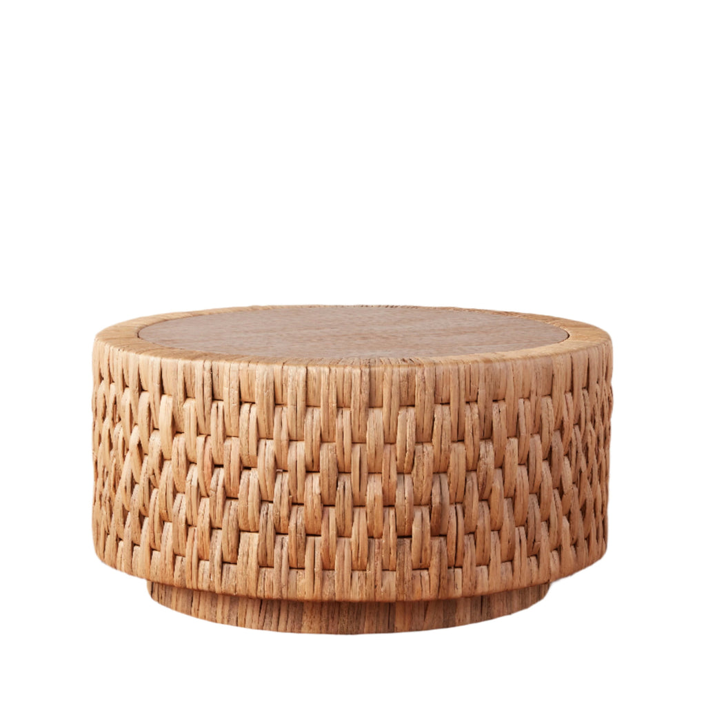 Table basse tissée Puebla en naturel