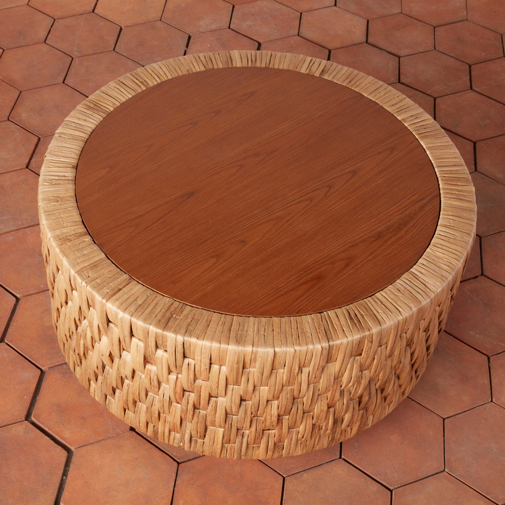 Table basse tissée Puebla en naturel