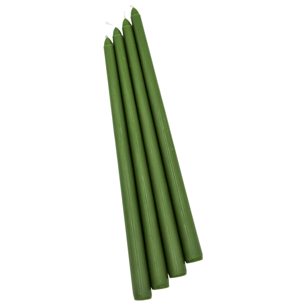 Bougie conique extra haute vert pin (1 boîte de 25 bougies)